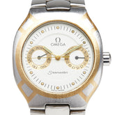 オメガ シーマスター ポラリス 腕時計 クオーツ ホワイト文字盤 ステンレススチール メンズ OMEGA 【中古】